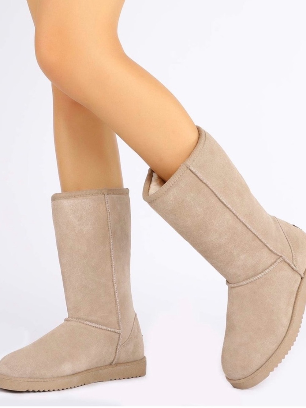 Dream Pairs Tall Suede Winter Boots in Taupe Size 9 NWOT